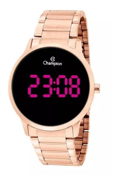 Relogio Feminino Digital Led Rose Grande Champion Original + Nf