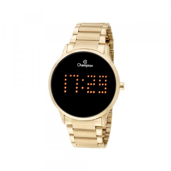 Relogio Feminino Digital LED Vermelho Dourado Champion Original + NF