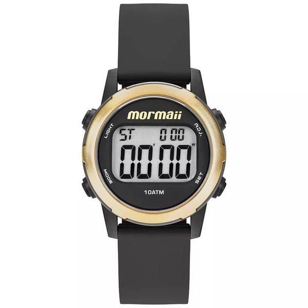 Relogio Feminino Digital Preto com Dourado Mormaii