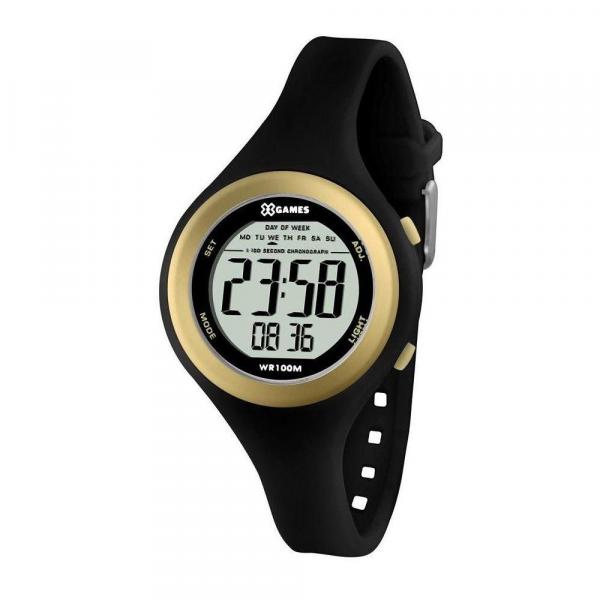 Relogio Feminino Digital Preto com Dourado X-Games