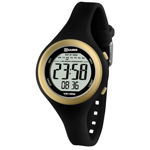 Relogio Feminino Digital Preto com Dourado X-Games