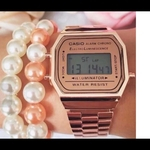 Relógio feminino digital Pulso Rose Unisex Retrô Original Vintage