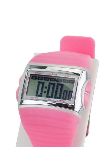 Relógio Feminino Digital Rosa Pulseira Silicone a Prova D Água - Orizom