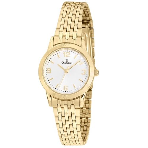 Relógio Feminino Dourado Aço Champion CH26775H