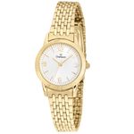 Relógio Feminino Dourado Aço Champion CH26775H