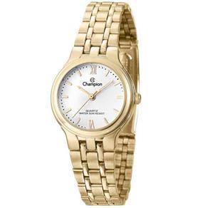 Relógio Feminino Dourado Aço Champion CH26962H