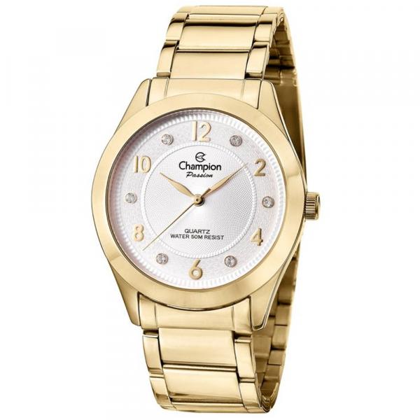 Relogio Feminino Dourado Champion Passion Original Cn29230h