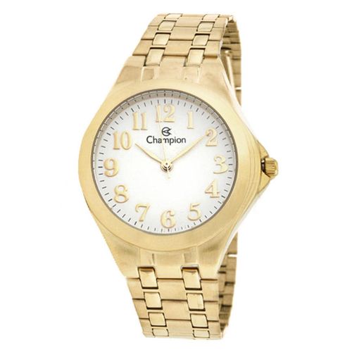 Relogio Feminino Dourado Champion Todos os Números CH22877H