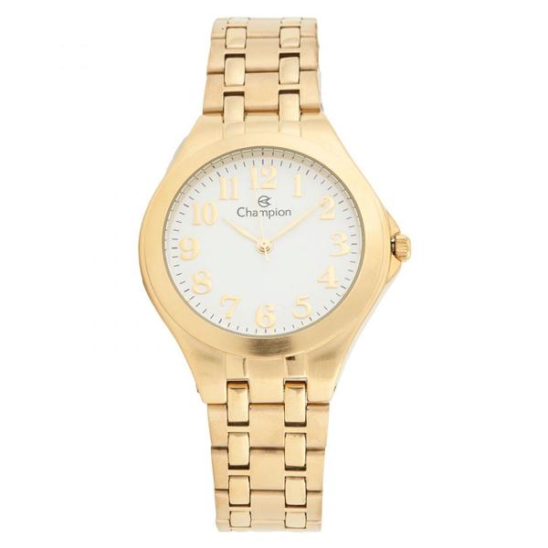 Relogio Feminino Dourado Champion Todos os Números CH22877H