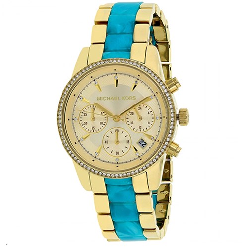 Relogio Feminino Dourado com Ceramica Michael Kors Mk6328