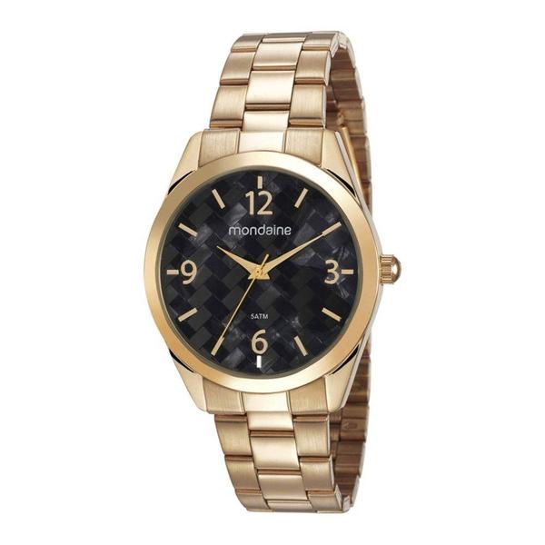 Relogio Feminino Dourado com Fundo Madreperola Mondaine 5367