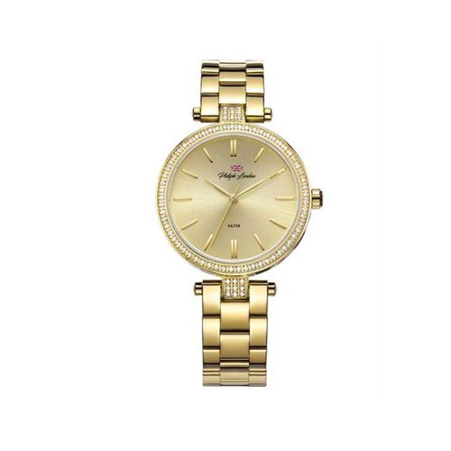 Relógio Feminino Dourado com Strass Pequeno PL81008145F