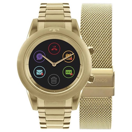 Relogio Feminino Dourado Connect Technos P01ac/4P