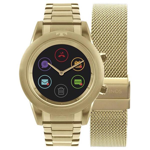 Relogio Feminino Dourado Connect Technos P01ac/4p