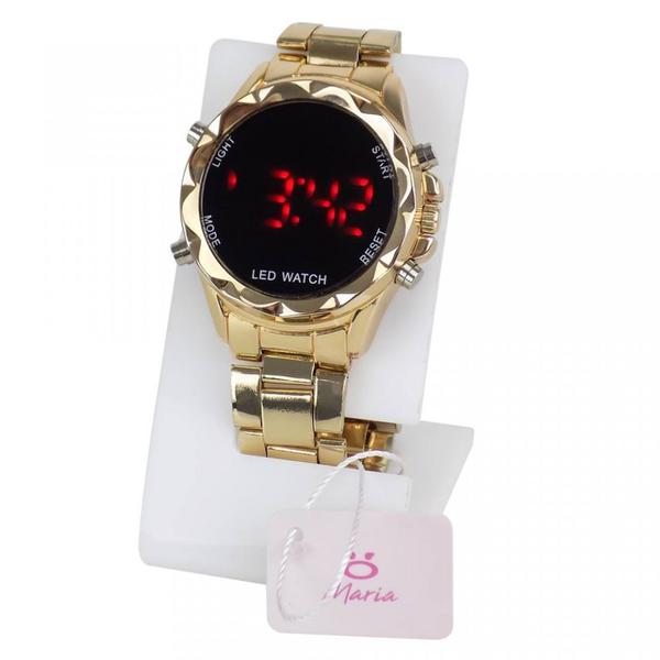 Relógio Feminino Dourado Digital Led - Orizom