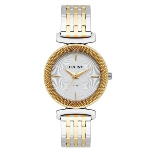 Relogio Feminino Dourado e Prata Orient Elegante