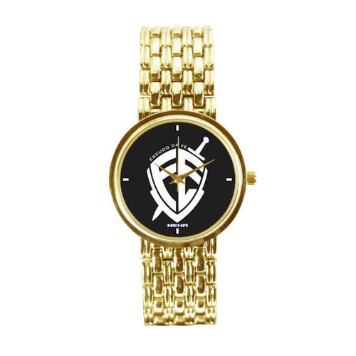 Relógio Feminino Dourado Escudo da Fé 3330