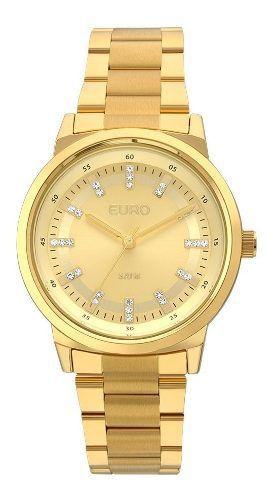 Relogio Feminino Dourado Euro a Prova Dagua Eu2036ylf/4d