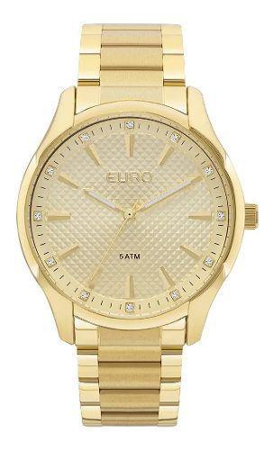 Relogio Feminino Dourado Euro a Prova Dagua Euy121e6ab/4d