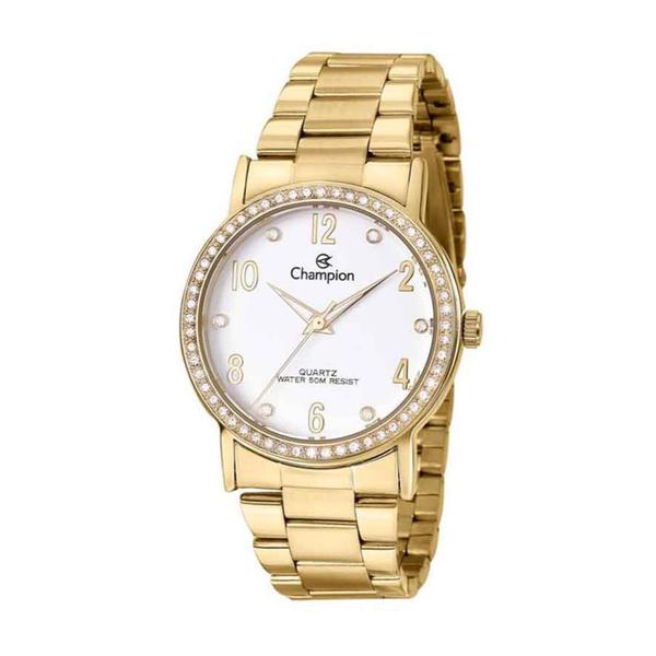 Relogio Feminino Dourado Fashion Champion Analógico Cn29016h