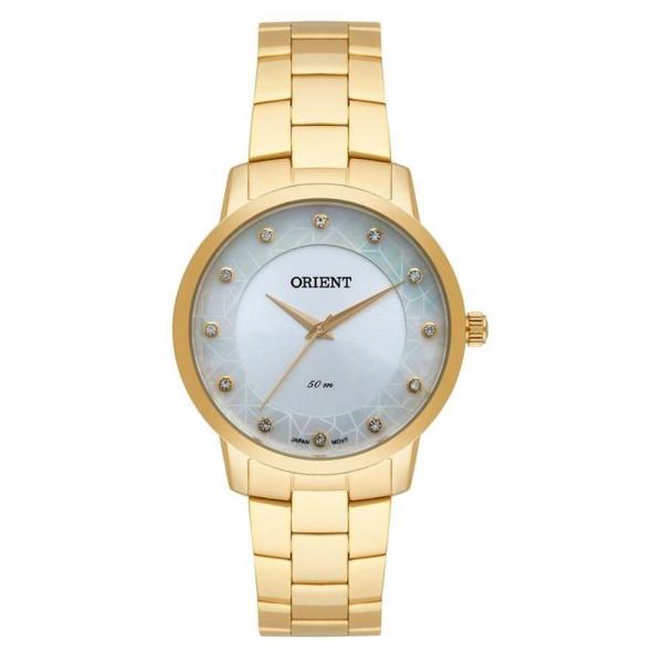 Relógio Feminino Dourado Fashion Orient Fgss0112 S1kx Madrepérola