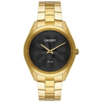 Relogio Feminino Dourado Fundo Lapidado Sem Numero Orient