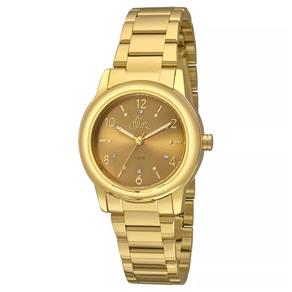 Relogio Feminino Dourado Fundo Pequeno - AL2036FIJ/4X Allora