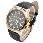 Relógio Feminino Dourado Geneva Platinum Preto