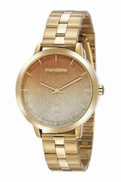 Relogio Feminino Dourado Gliter Mondaine 32109lpmvde1