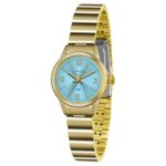 Relogio Feminino Dourado Lince Fundo Azul Lrg4434l A2kx