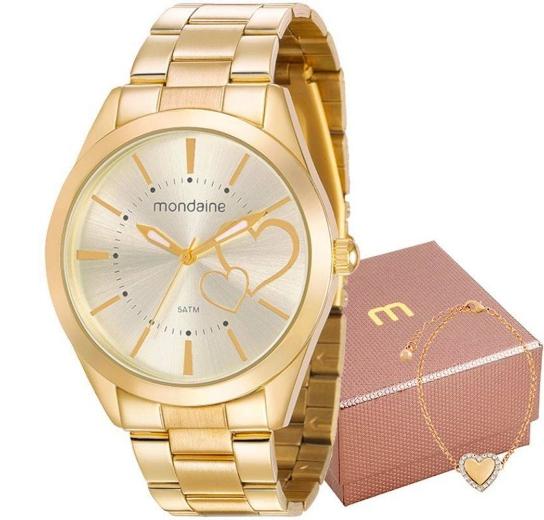 Relógio Feminino Dourado Mondaine - 53690LPMGDE1K1