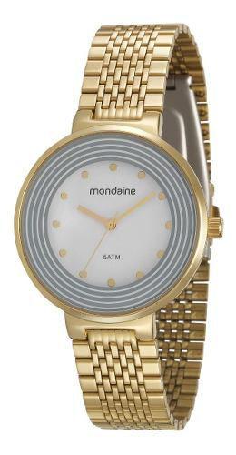 Relogio Feminino Dourado Mondaine a Prova Dagua 99122lpmvde1