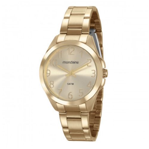 Relogio Feminino Dourado Mondaine Indicadores Dourado 78753l