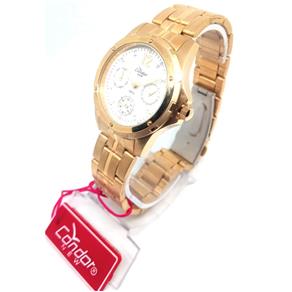 Relógio Feminino Dourado Multifunção Condor New Kz80006B