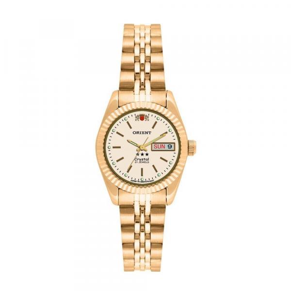 Relogio Feminino Dourado Orient Automatico Pequeno 3 Estrela