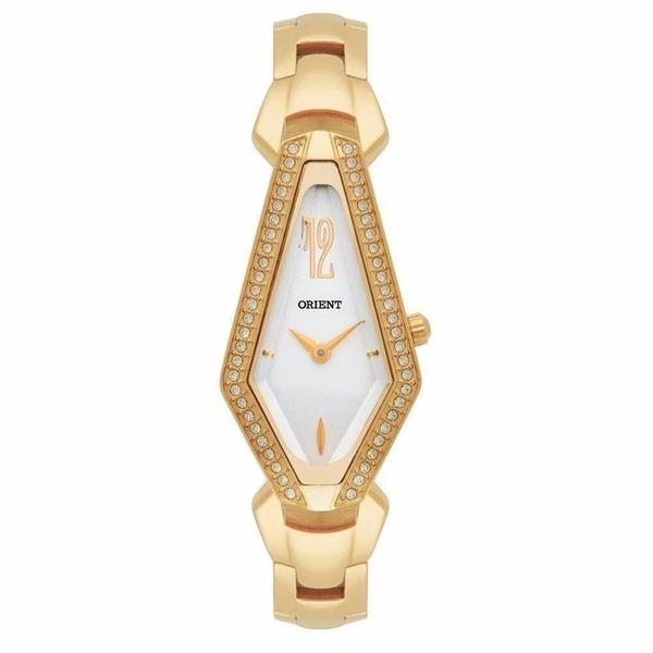 Relogio Feminino Dourado Orient com Pedras Analógico LGSS004