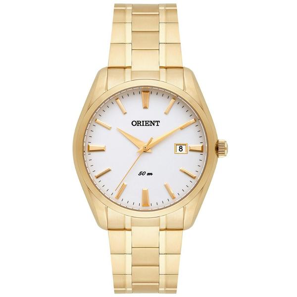 Relogio Feminino Dourado Orient Fundo Branco com Data FGSS11