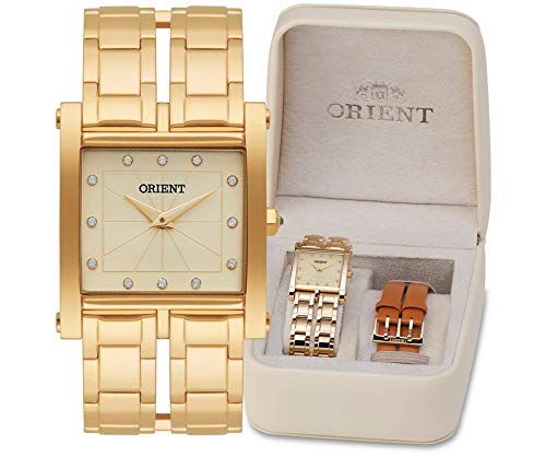 Relógio Feminino Dourado Orient LGSS0050 C1MX Eternal + KIT