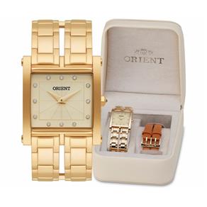 Relógio Feminino Dourado Orient LGSS0050 C1MX Eternal + KIT