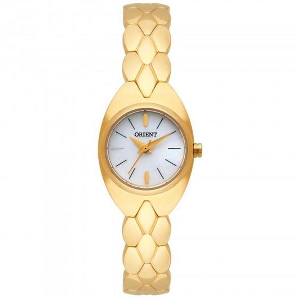 Relogio Feminino Dourado Orient Pequeno Todo em Aço FGSS0087