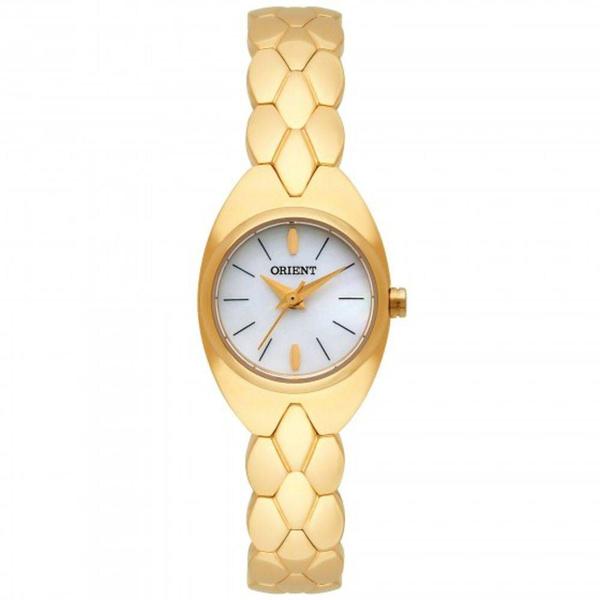 Relogio Feminino Dourado Orient Pequeno Todo em Aço FGSS0087