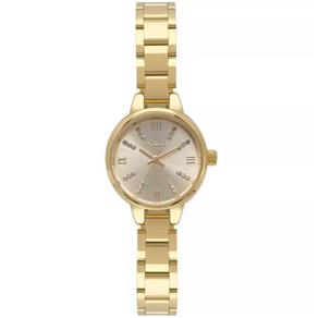 Relogio Feminino Dourado Pequeno com Pedras Strass Condor