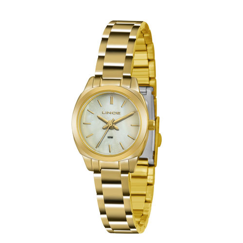 Relogio Feminino Dourado Pequeno Lince Lrg4436l B1kx