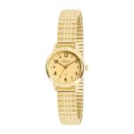 Relogio Feminino Dourado Pequeno Pulseira Elastica Condor 4d