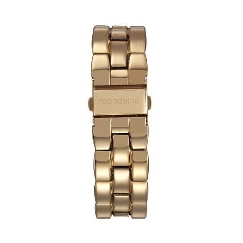 Relógio Feminino Dourado Quadrado Antigo Bracelete Mondaine