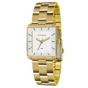 Relogio Feminino Dourado Quadrado Lince LQG4583L B1KX