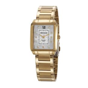 Relogio Feminino Dourado Quadrado Seculus 28954LPSVDA1