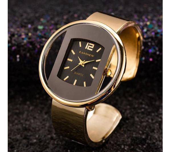 Relógio Feminino Dourado Quartz Gold Presente Namorada, Mães - Cansnow