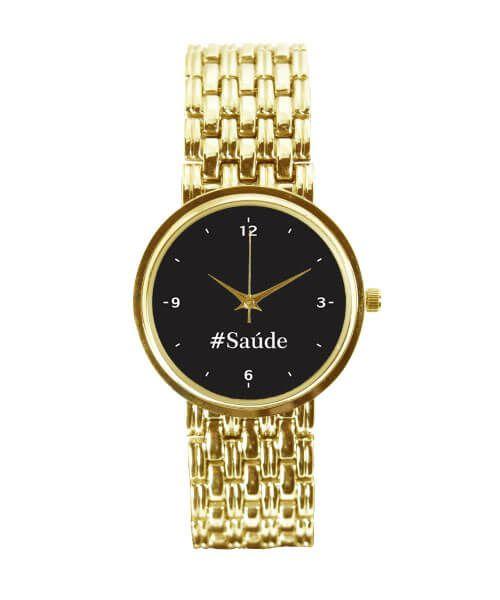 Relógio Feminino Dourado Saúde 3330 - Neka Relógios
