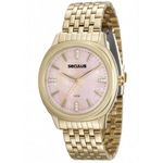 Relógio Feminino Dourado Seculus Analógico 20504LPSVDS1